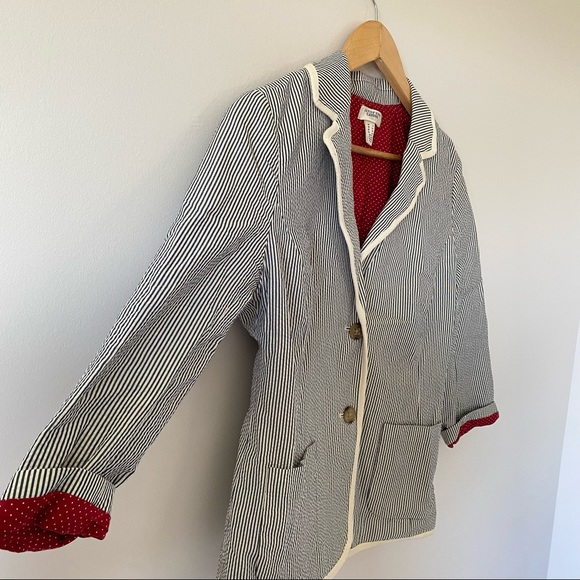 ❤️3/$30❤️Vintage Stripped Blazer - Picture 4 of 5